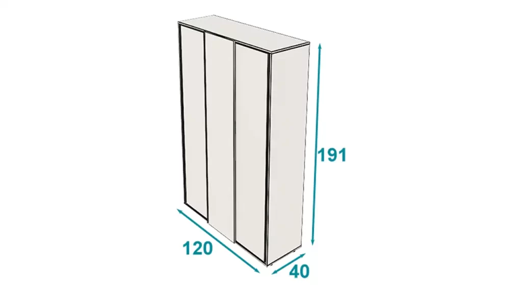 کمد درب کشویی بلند مدست تیپ 120-1201