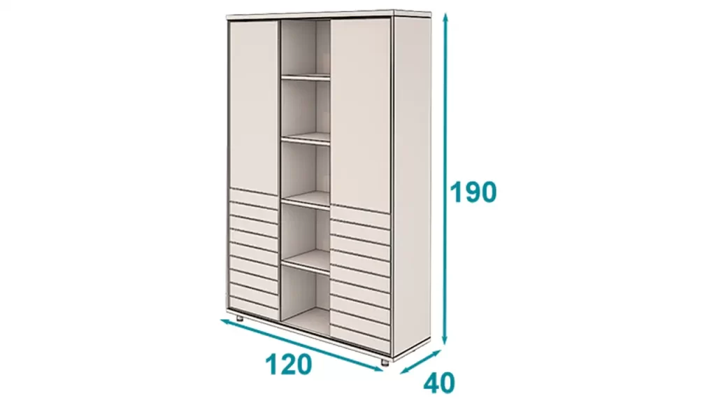 کمد درب کشویی بلند شیدر تیپ 120-1204