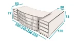 میز مدیریت نوا تیپ 124L