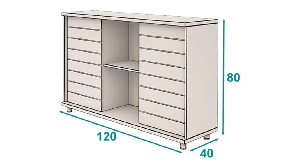 کمد درب کشویی کوتاه شیدر تیپ 120-1304