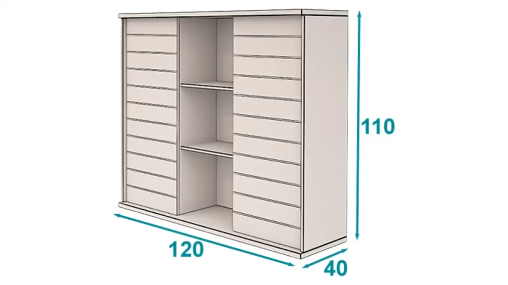 کمد درب کشویی دیواری شیدر تیپ 120-1404