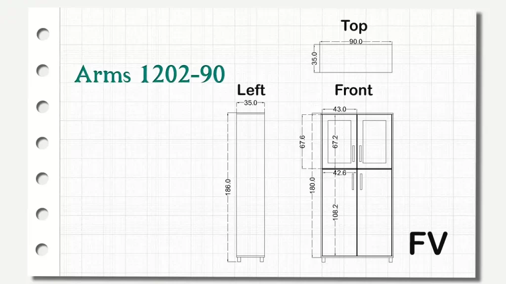 کمدهای بلند آرمز تیپ 90-1202