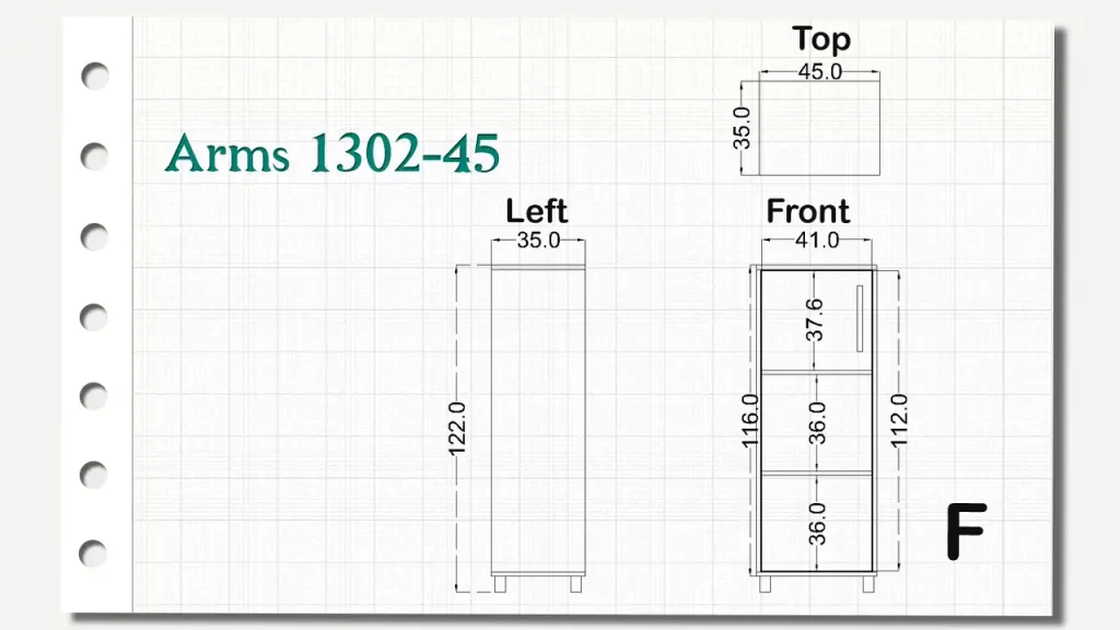 کمد کوتاه آرمز تیپ 45-1302