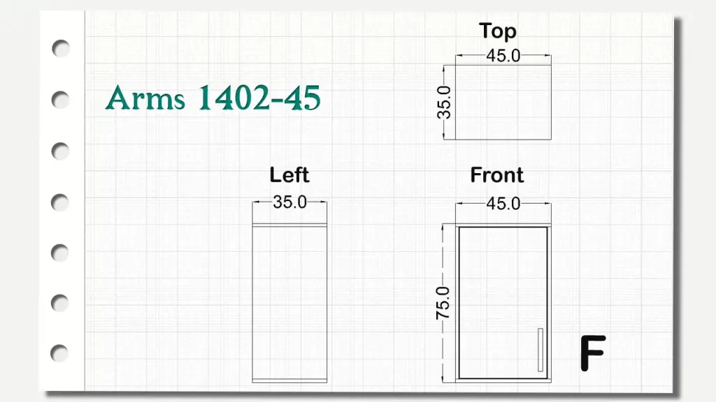 کمدهای دیواری آرمز تیپ 45-1402