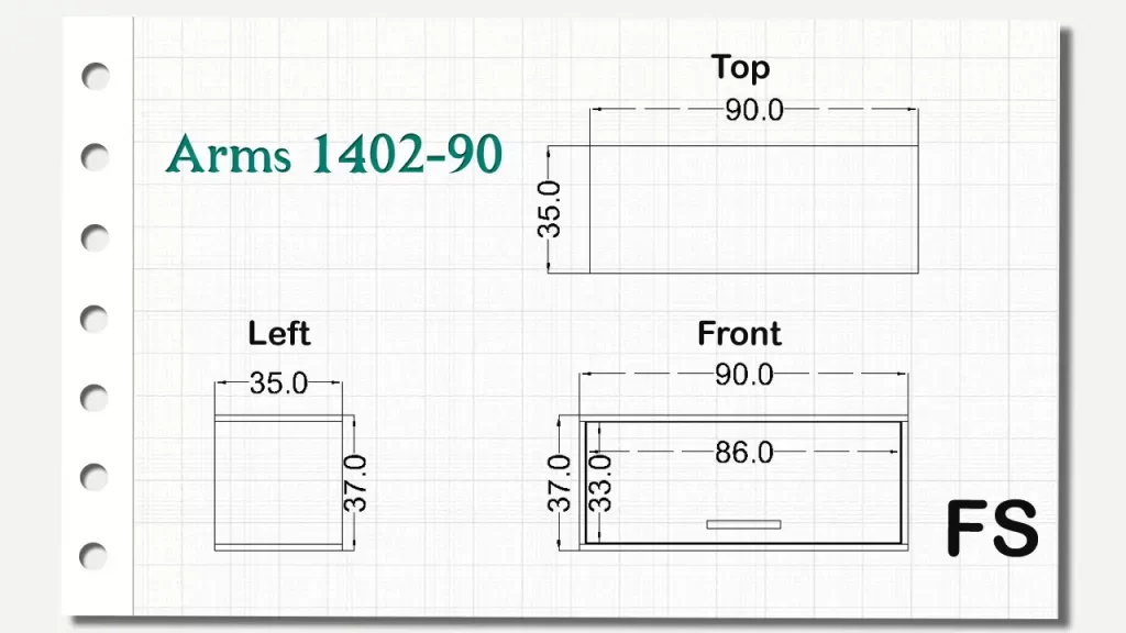 کمدهای دیواری آرمز تیپ 1402-90S