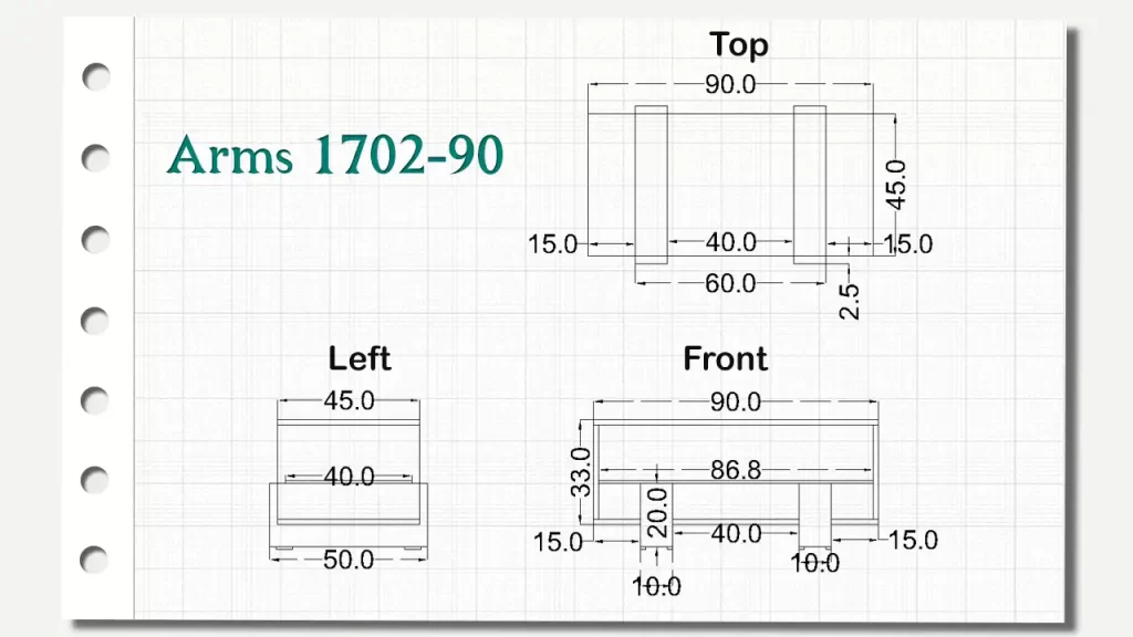 میز جلو مبلی آرمز تیپ 1702