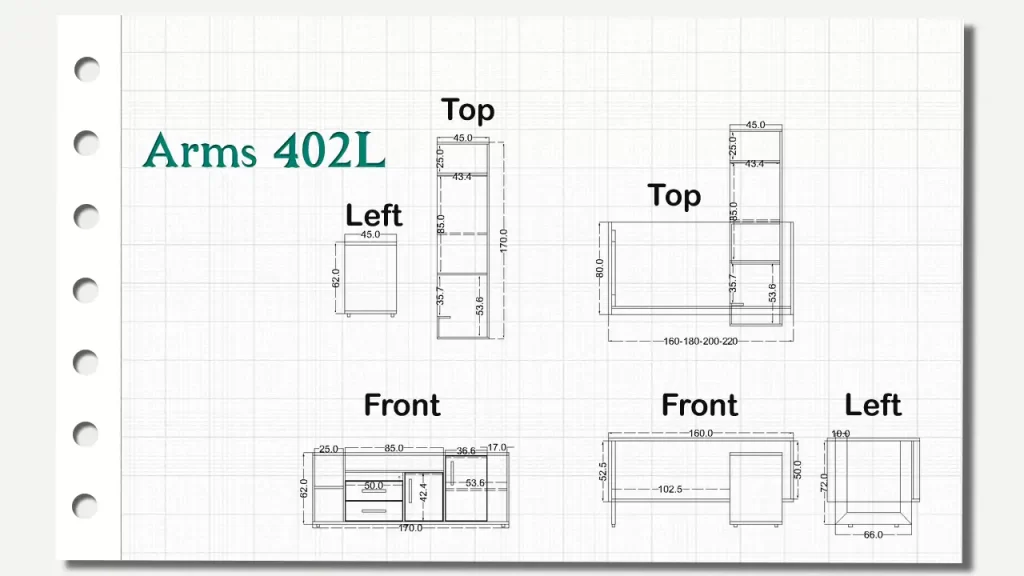 میز کارشناسی آرمز تیپ 402L
