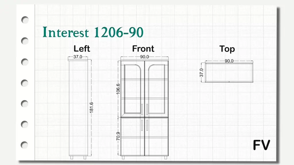 کمدهای بلند اینترست تیپ 90-1206