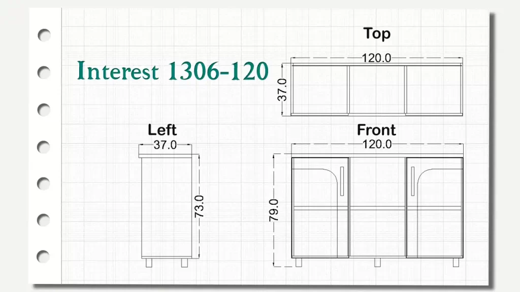 کمد درب کشویی کوتاه اینترست تیپ 120-1306