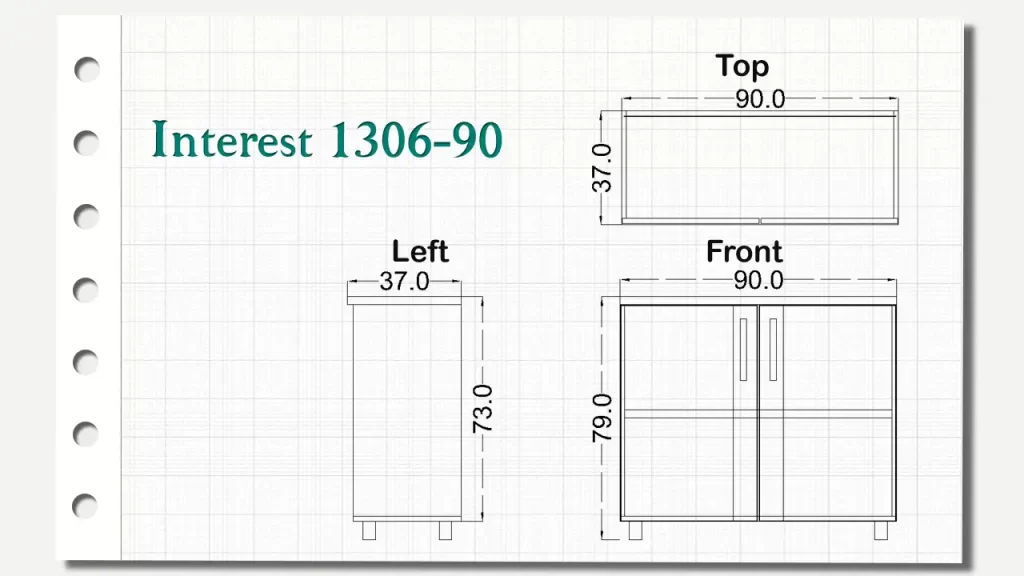 کمدهای کوتاه اینترست تیپ 90-1306