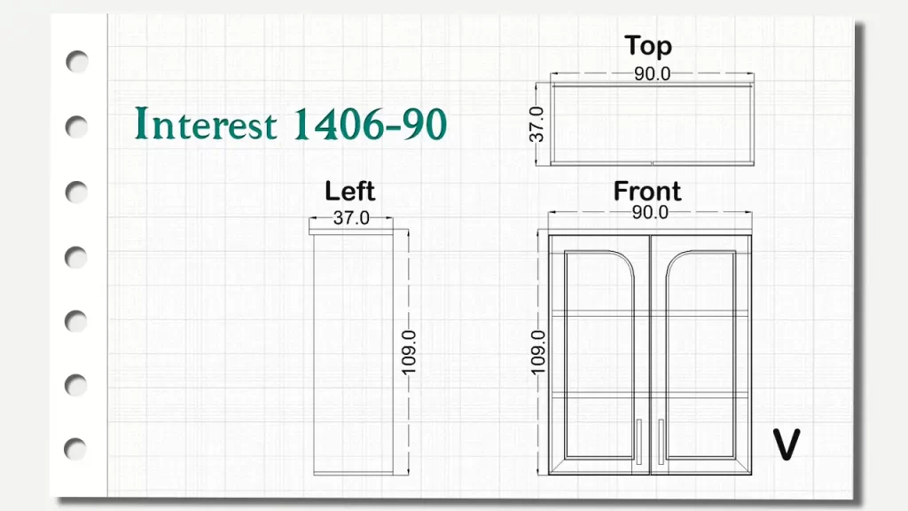کمدهای دیواری اینترست تیپ 90-1406