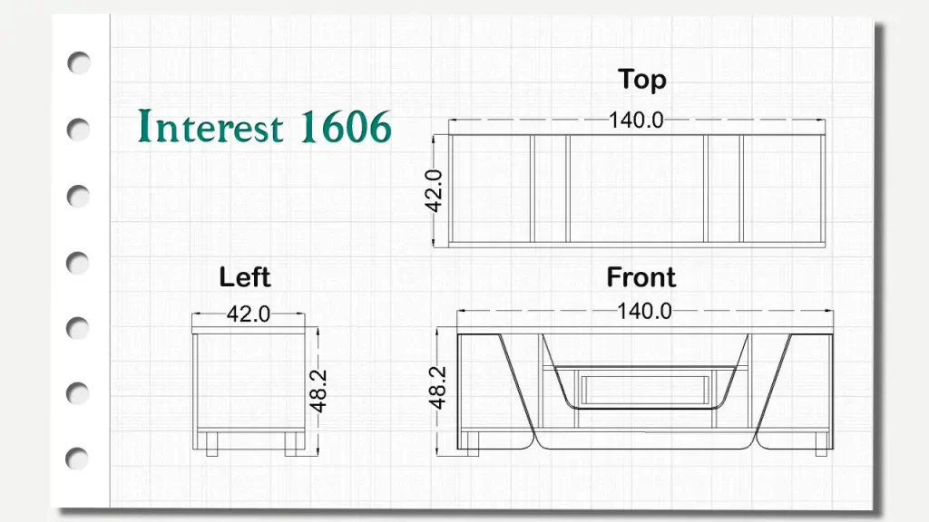 میز تلویزیون اینترست تیپ 1606