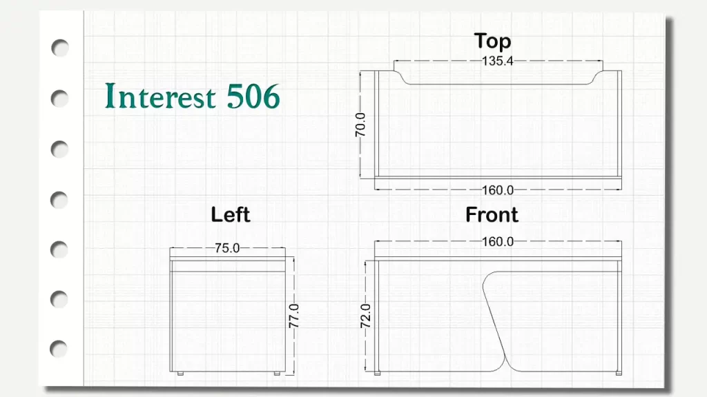 میز کارمندی اینترست تیپ 506