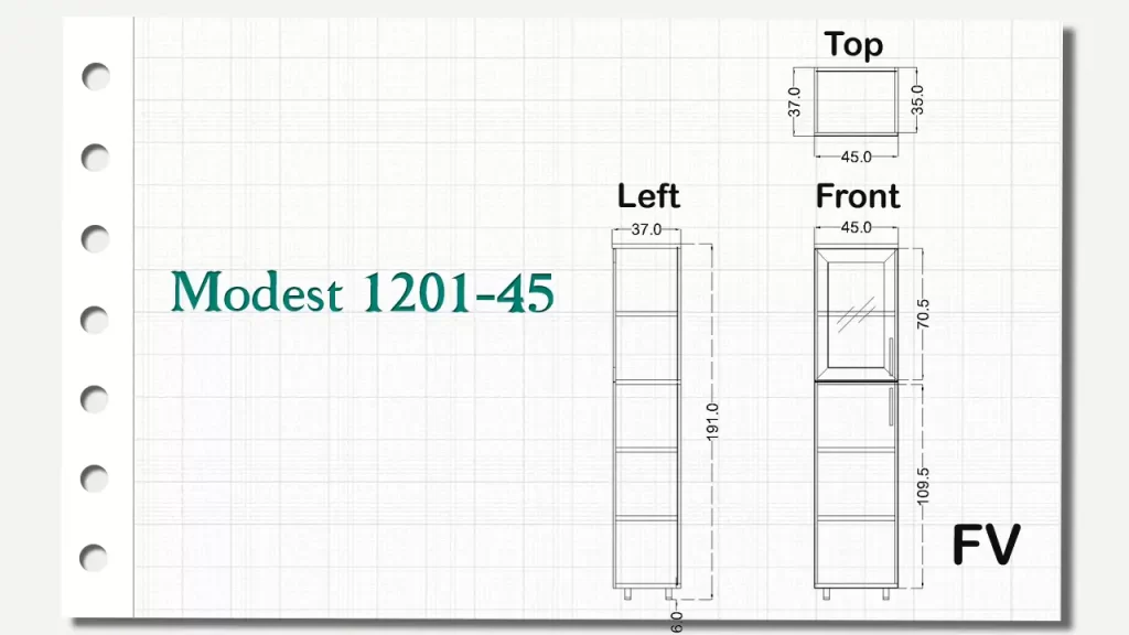 کمد های بلند مدست تیپ 45-1201