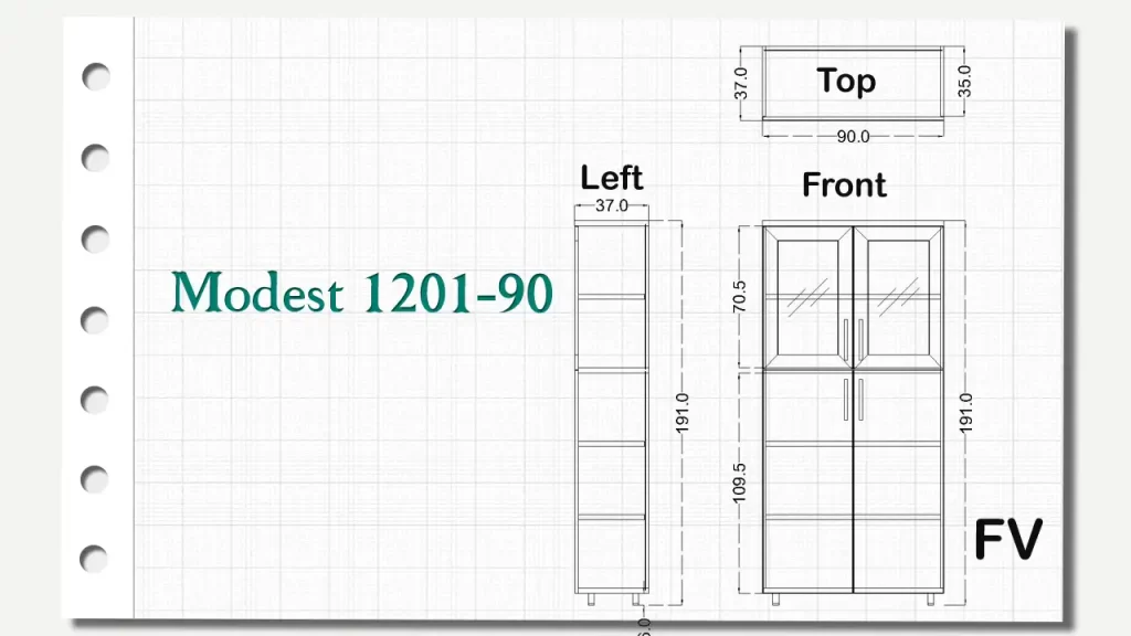 کمدهای بلند مدست تیپ 90-1201