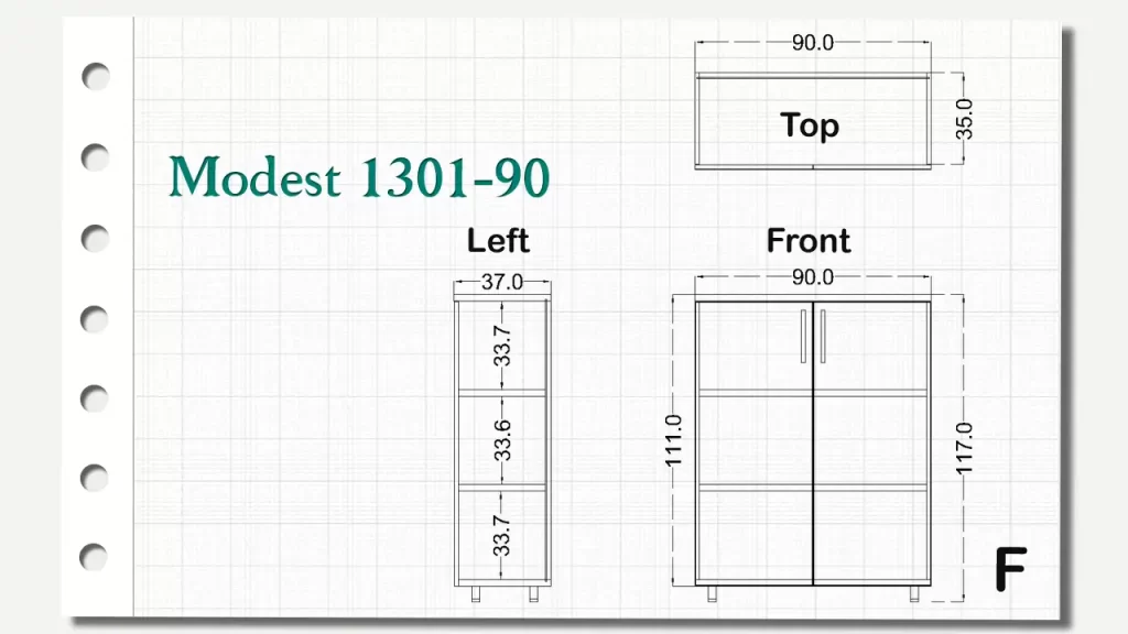 کمدهای کوتاه مدست تیپ 90-1301