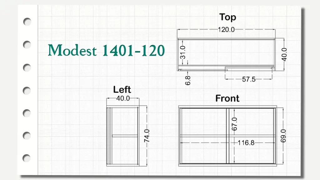 کمد درب کشویی دیواری مدست تیپ 120-1401