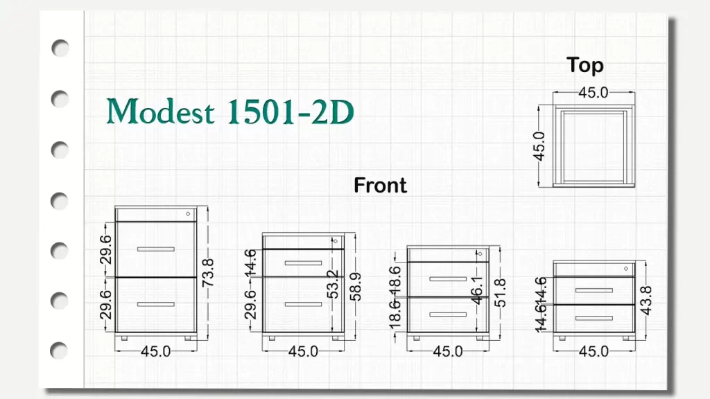 فایل دو کشو مدست تیپ 1501 – 2D