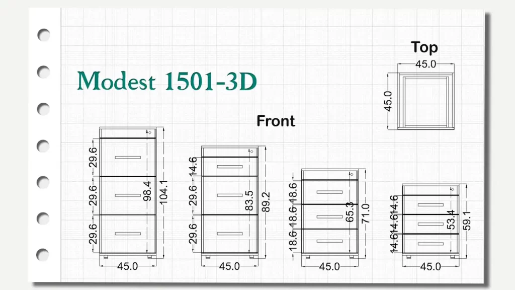 فایل سه کشو مدست تیپ 1501 – 3D