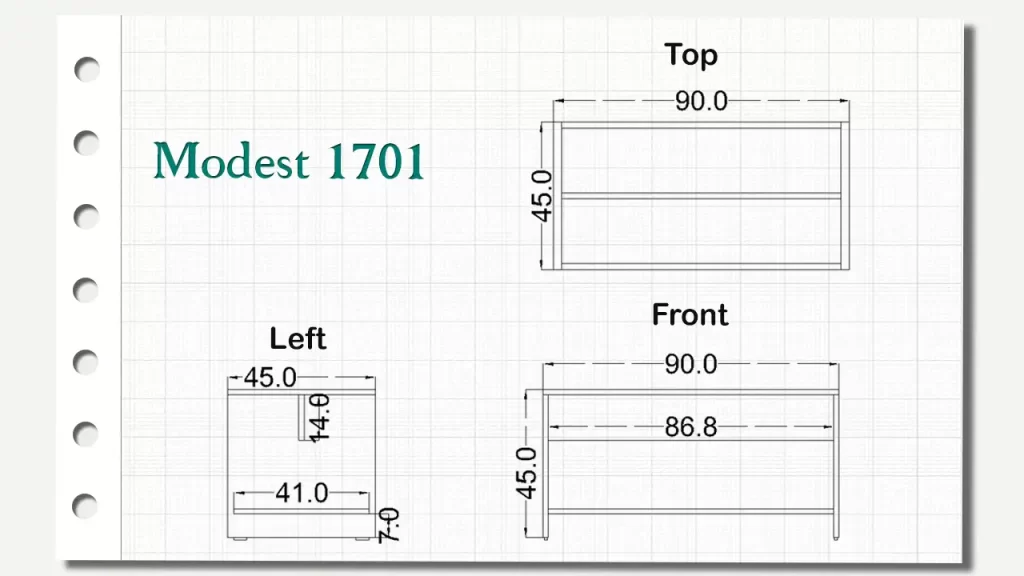میز جلو مبلی مدست تیپ 1701