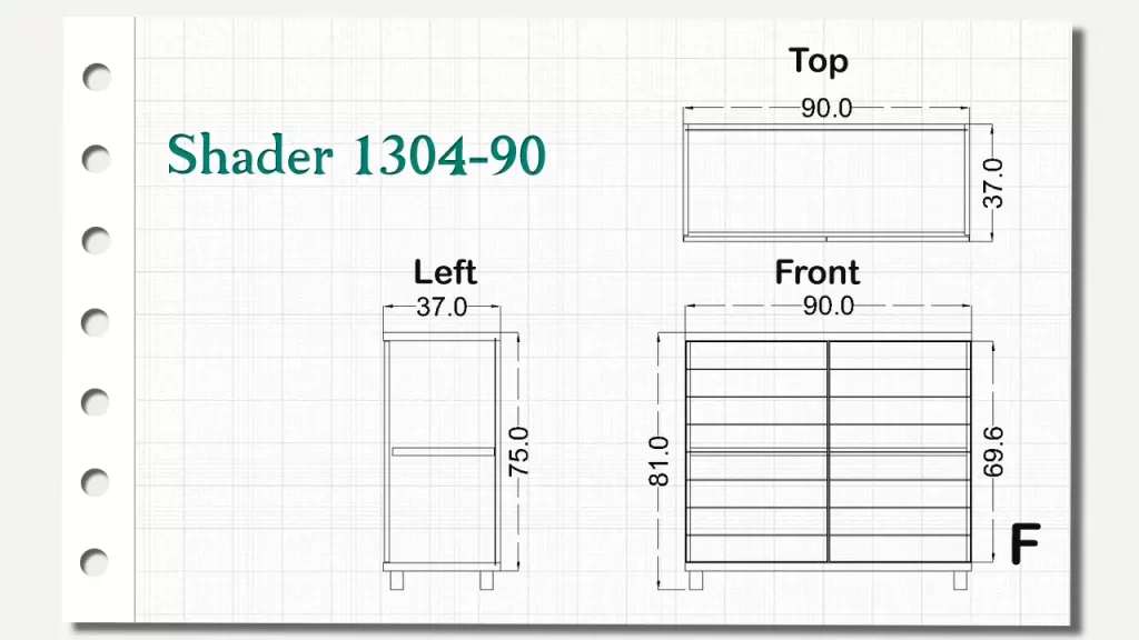 کمدهای کوتاه شیدر تیپ 90-1304