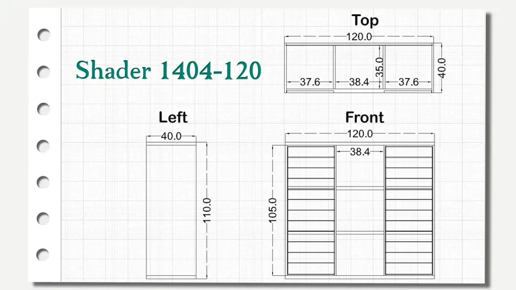کمد درب کشویی دیواری شیدر تیپ 120-1404