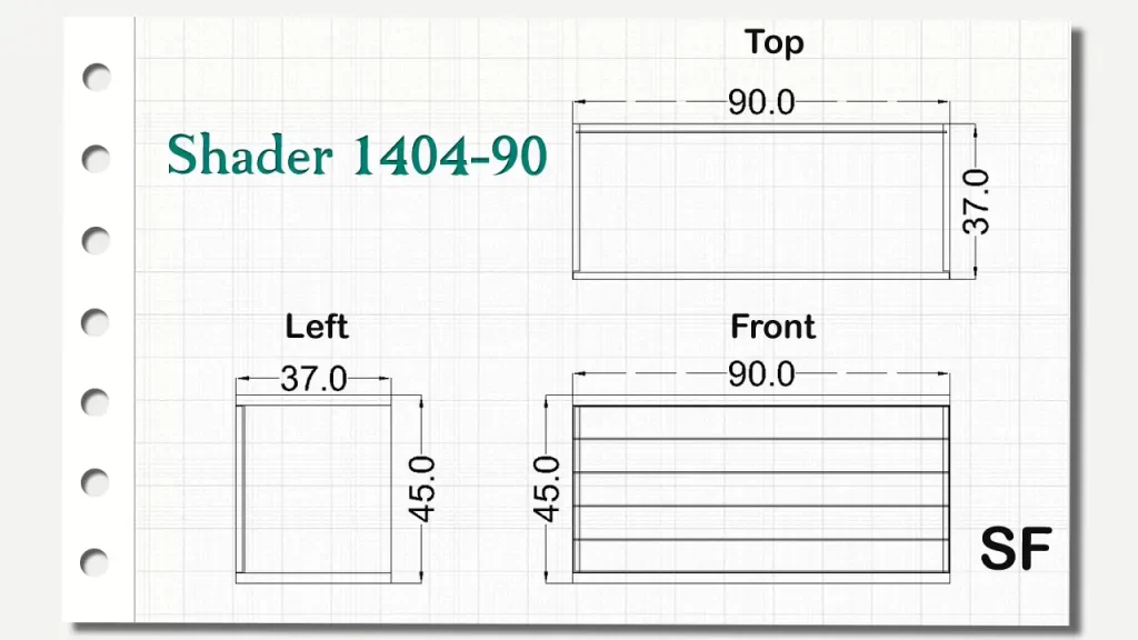 کمدهای دیواری شیدر تیپ 1404-90S