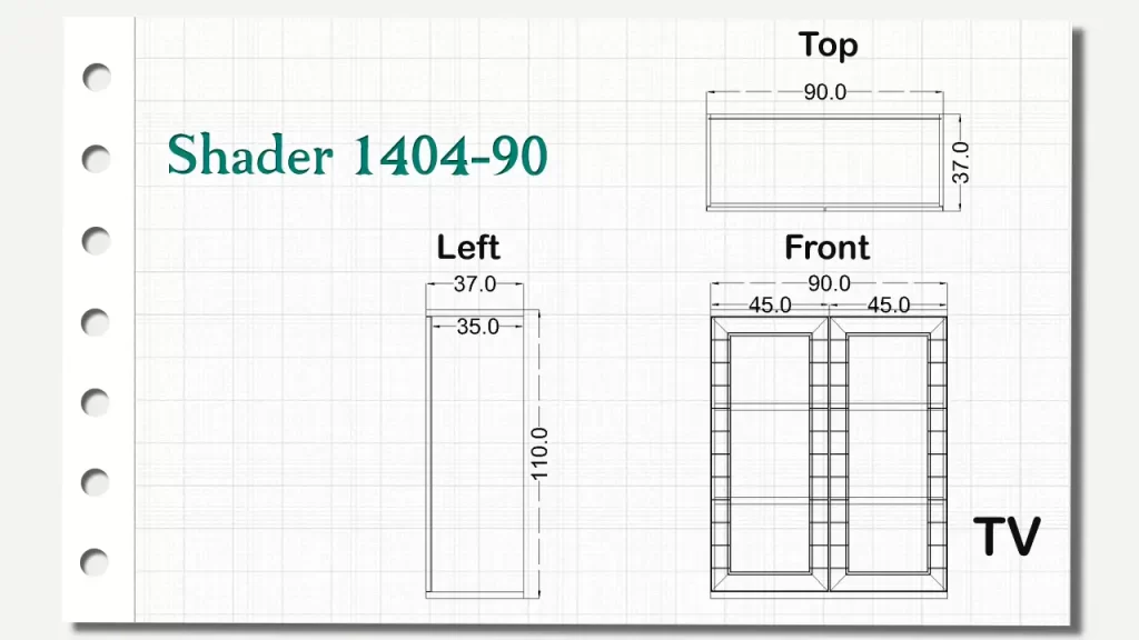 کمدهای دیواری شیدر تیپ 1404-90T