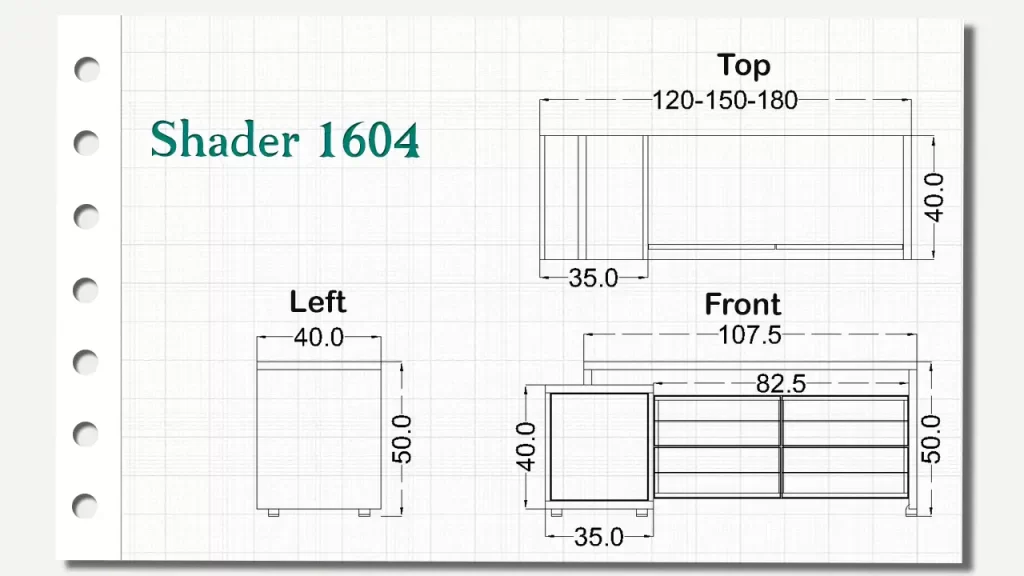 میز تلویزیون شیدر تیپ 1604