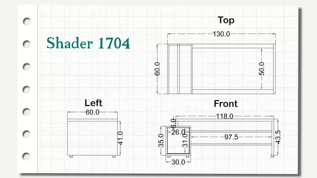 میز جلو مبلی شیدر تیپ 1704