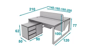 میز کارگروهی رک فریم تیپ 1008T