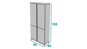 کمدهای بلند کیوب فریم تیپ 90-1207