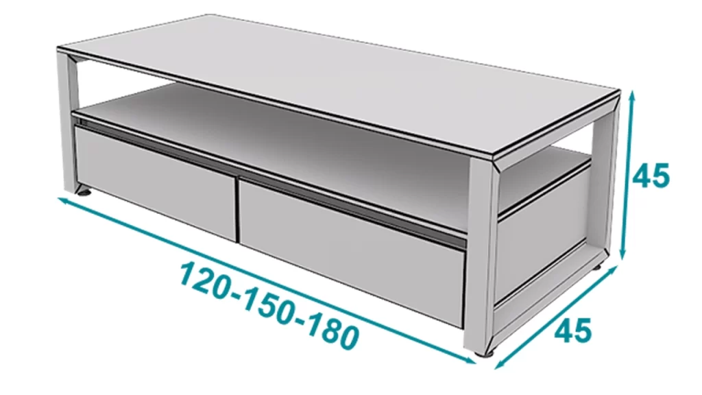 میز تلویزیون کیوب فریم تیپ 1607
