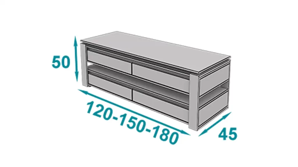 میز تلویزیون رک فریم تیپ 1608