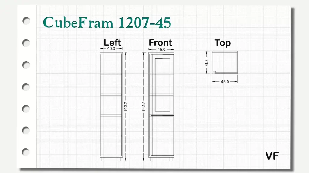 کمدهای بلند کیوب فریم تیپ 45-1207