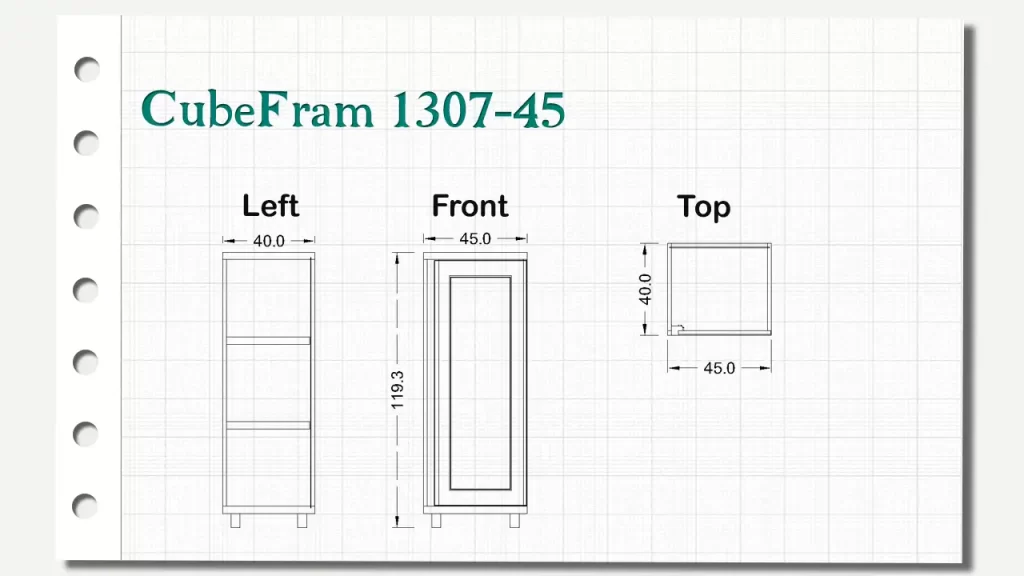 کمدهای کوتاه کیوب فریم تیپ 45-1307