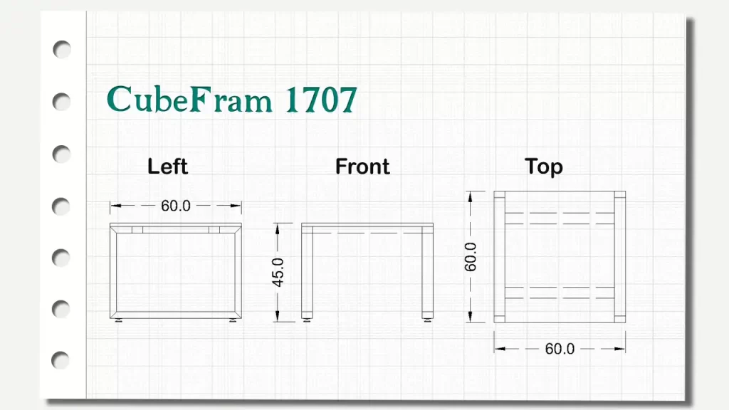 میز جلو مبلی کیوب فریم تیپ 1707