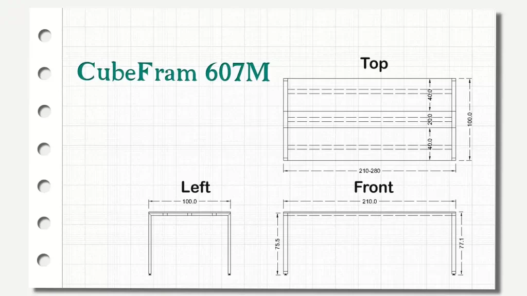 میز کنفرانس تک کیوب فریم تیپ 607M