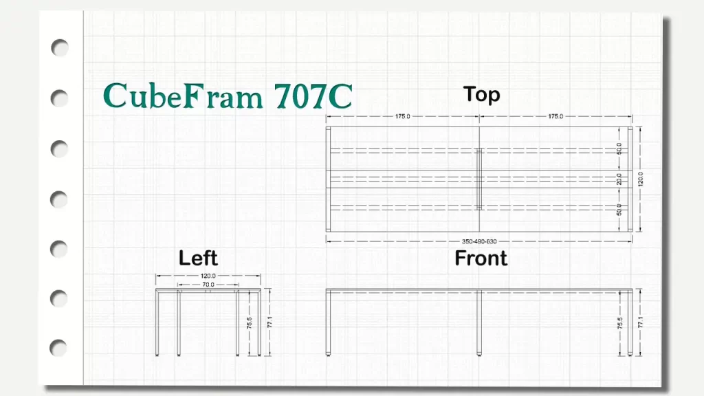 میز گردهمایی کیوب فریم تیپ 707C