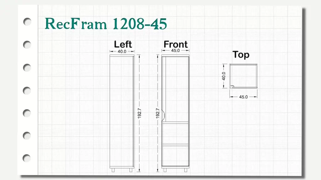 کمدهای بلند رک فریم تیپ 45-1208