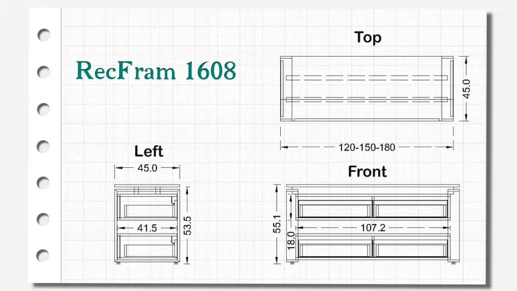 میز تلویزیون رک فریم تیپ 1608