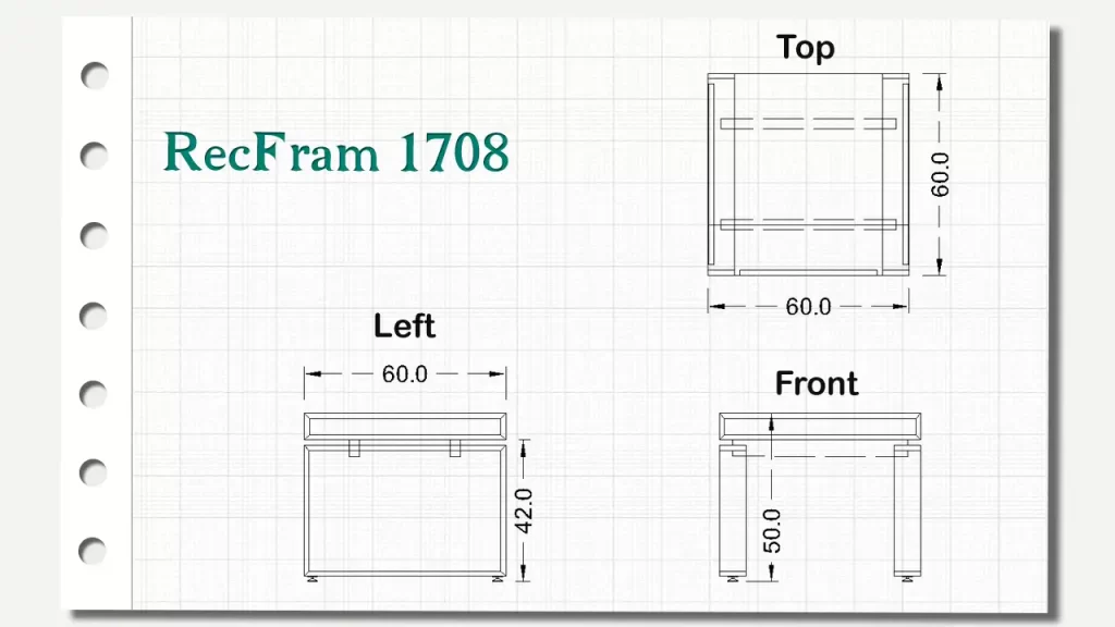میز جلو مبلی رک فریم تیپ 1708