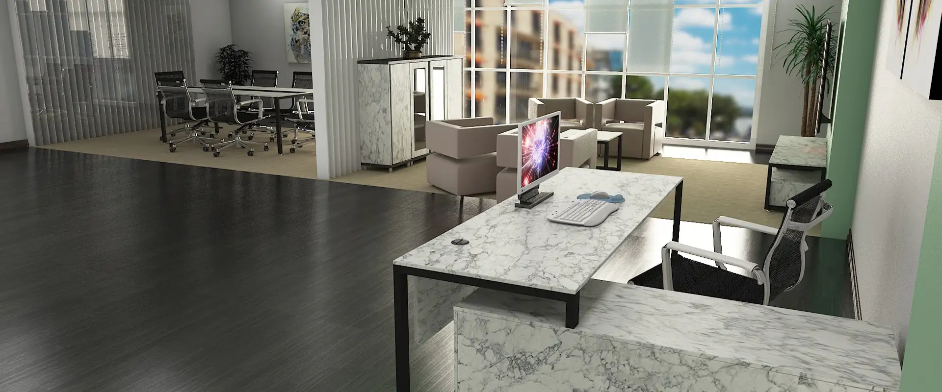 میز کنفرانس تک کیوب فریم کد 607M 13