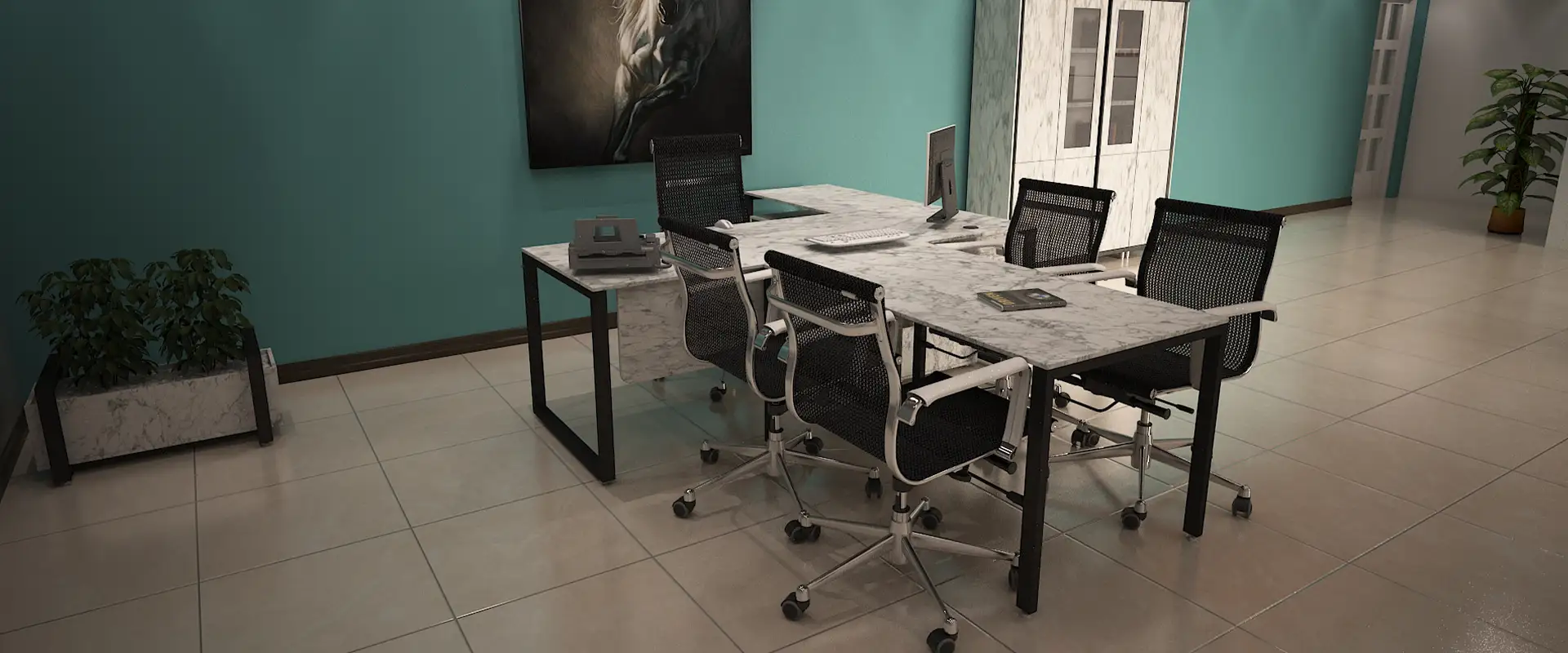 میز کنفرانس مکمل کیوب فریم کد 607T 11