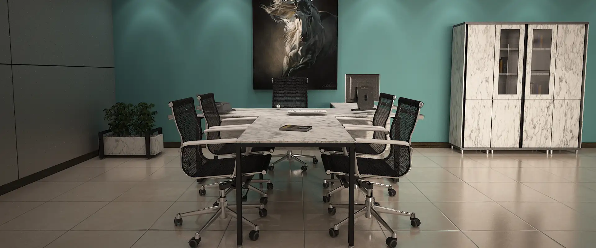 میز کنفرانس مکمل کیوب فریم کد 607T 16