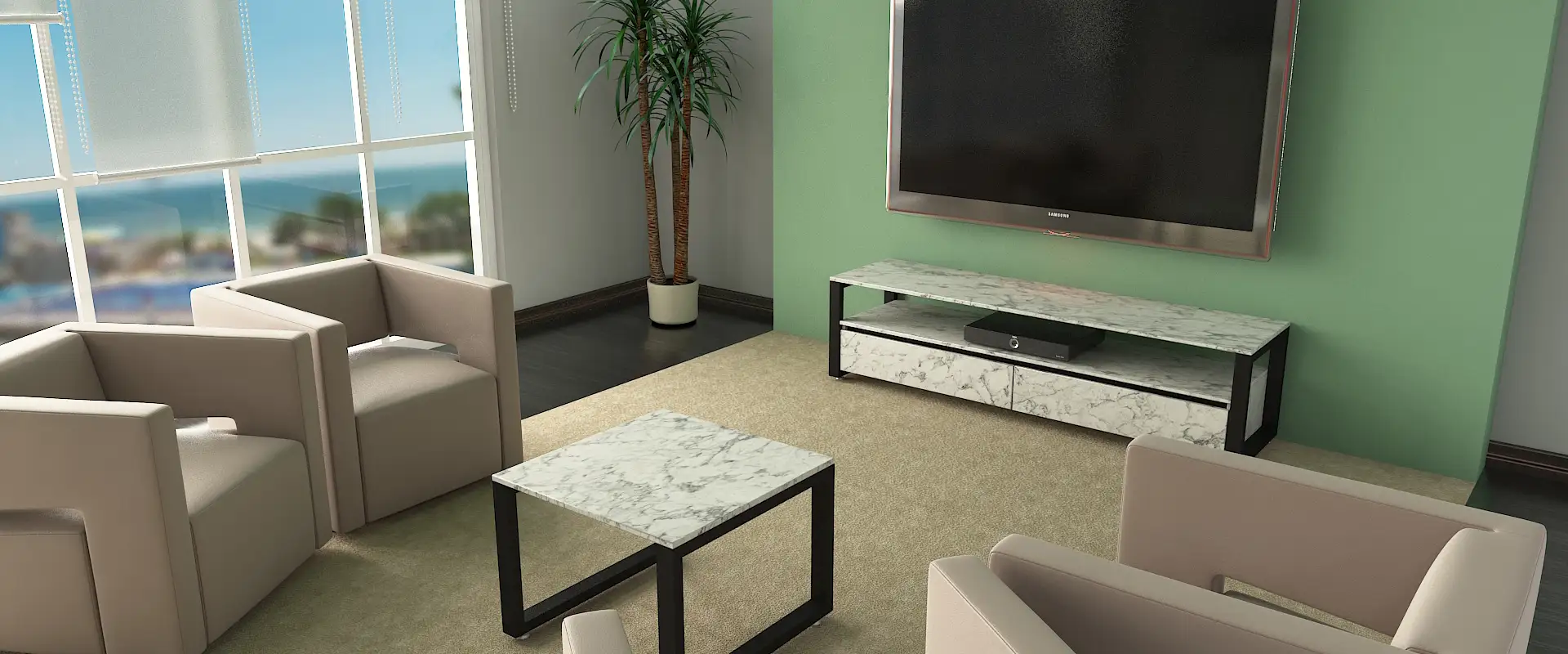 میز تلویزیون کیوب فریم کد 1607 12