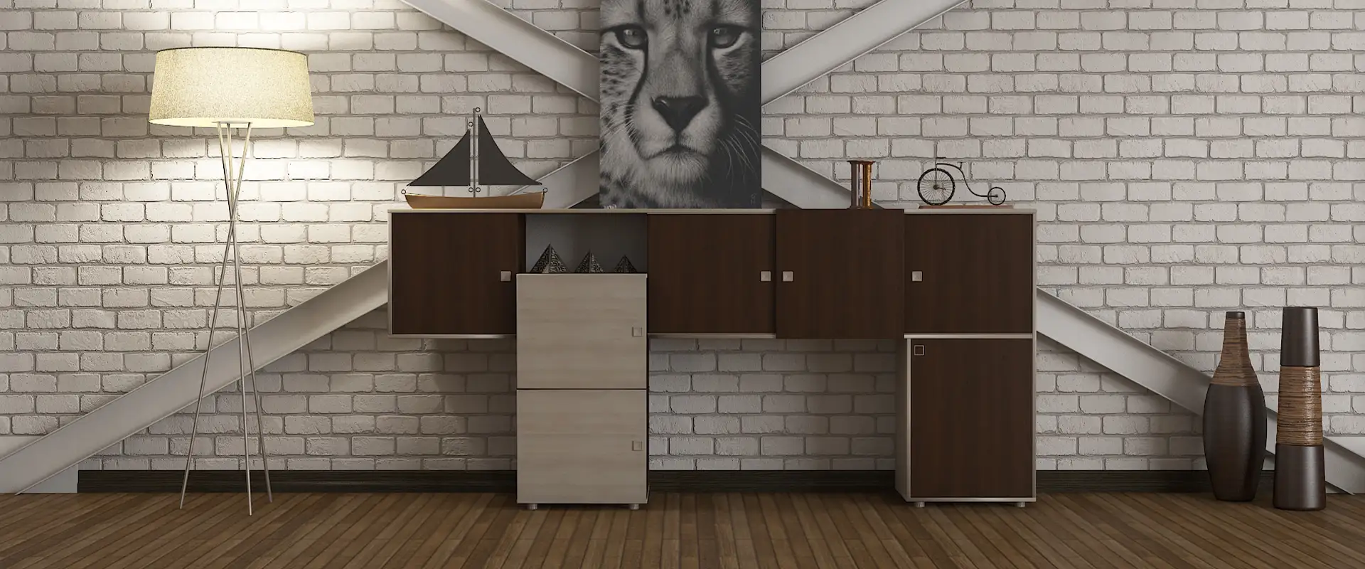 کمد دکوراتیو کوتاه آرمز کد 1102S115 12